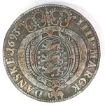 Ozdobna replika monety 4 marki duńskie, Christian V, 1693