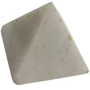 A pyramid made of natural stone (calcite?)