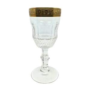 Zestaw sześciu kieliszków do wina typu Cordial ze złotym rantem, Zwiesel (?)