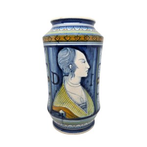 Majolica vase with Montelupo-style decoration / Albarello