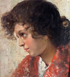 VINCENZO IROLLI, Portrait of a young woman - VINCENZO IROLLI