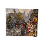 UNIDENTIFIED SIGNATURE, Street in Paris with Figures