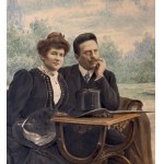 UNIDENTIFIED SIGNATURE, Two Figures in Elegant Attire