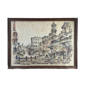 ANONIMO, Strada con figure