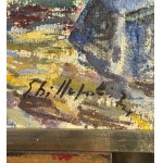 Edmondo Di Napoli, Harbor Scene with Boats - Edmondo Di Napoli (1938-2016)