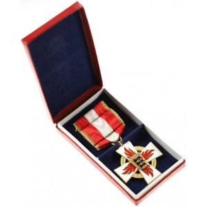 FIREFIGHTER'S CROSS FOR 40 YEARS OF SERVICE IN A BOX + RIBBON (BADEN-WÜRTTEMBERG)
