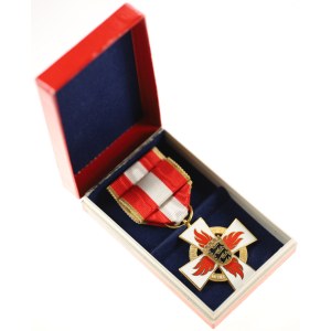 FIREFIGHTER'S CROSS FOR 40 YEARS OF SERVICE IN A BOX + RIBBON (Baden-Württemberg)