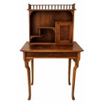 Umbertino-style carved walnut “bonheur-du-jour” writing desk, late 19th century