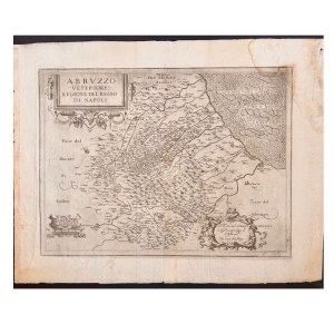 Antique Map - OUTER ABRUZZO - Rare Original Engraving from 1620 - Giovanni Antonio MAGINI