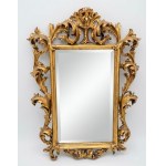 Florentine mirror in carved and gilded wood, Italian Baroque style