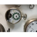 Lot of 21 vintage pocket watches from various periods, accompanied by a decorative chatelaine