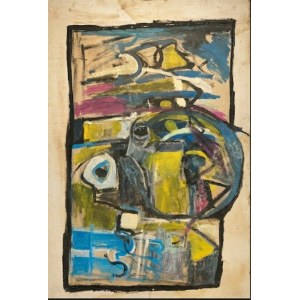 Abstract composition in the European style, mid-20th century