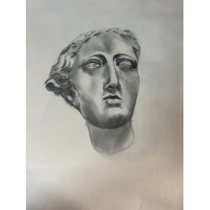 Set of 15 pieces, consisting of fifteen academic drawings executed in charcoal and charcoal pencil on heavy paper