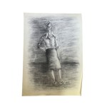 Set of 15 pieces, consisting of fifteen academic drawings executed in charcoal and charcoal pencil on heavy paper
