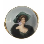 G. Mayer decorative plate made of the finest porcelain, featuring a portrait of a woman, 30 cm