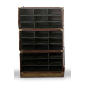 Authentic Models Ritz Lobby modular bookshelf, 3-module, campaign-style