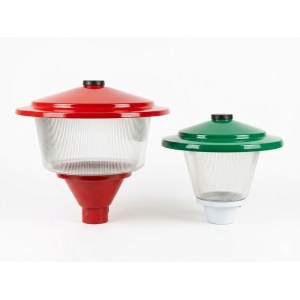 Pair of vintage Space Age-style garden lanterns, Italy, 1960s–1970s