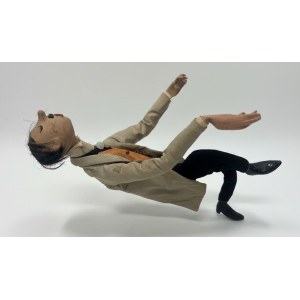 Handcrafted Expressionist-Style Puppets - Sculptures for Exhibitions / Avant-Garde Cinema - H 23 cm - 1920s/1930s