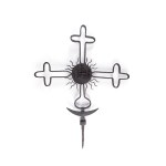 JHS Forged Iron Cross, Topping for a Roadside Cross