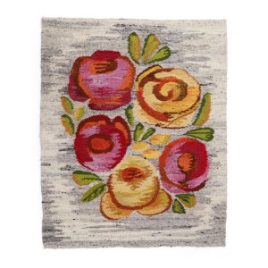 Designed by Teresa ZYDROŃ (1926–2012), Country Roses Kilim