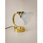 Elegant table lamp - Brass frame - Functional - Decorative design - Czechoslovakia - First half of the 20th century