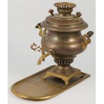 SAMOVAR WITH TRAY, Russia, Tula, Ivan Garilov, late 19th century