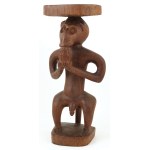 PEDESTAL - MONKEY WITH A PINEAPPLE, Equatorial Africa, second half of the 20th century