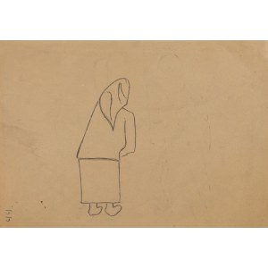 Władysław Strzemiński (1893 Mińsk Litewski - 1952 Łódź), Baba z cyklu Małorolni , 1950