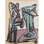 Pinchas Burstein \ Maryan (1927 Nowy Sącz - 1977 Nowy Jork), Kompozycja, 1955
