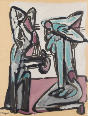 Pinchas Burstein \ Maryan (1927 Nowy Sącz - 1977 Nowy Jork), Kompozycja, 1955