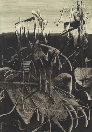 Alfred Lenica (1899 Pabianice - 1977 Warszawa), Pejzaż fantastyczny