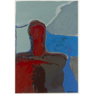 Halina Chrostowska (1929 Warszawa - 1990 Warszawa), Postać czerwona, 1988