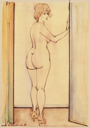 Henryk Płóciennik (1933 Łódź - 2020 ), Akt, 1988