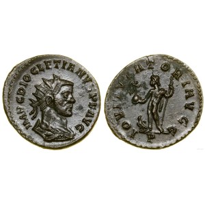 Roman Empire, copper antoninianus (287–289), Lugdunum (Lyon)