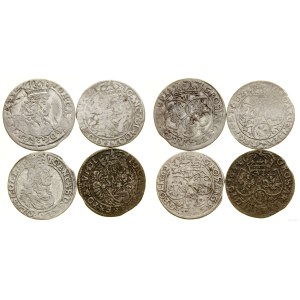 Polska, zestaw: 4 x szóstak, 1661-1664, Kraków i Bydgoszcz
