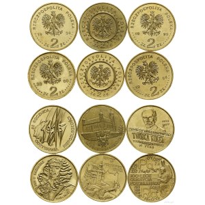 Poland, set of 6 x 2 zlote coins, Warsaw