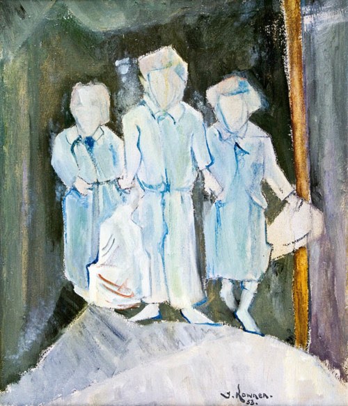 Józef Kowner ( 1895 - 1967 ), Trzy postacie, 1953