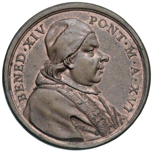 Papal Medals - Benedetto XIV (1740-1758). Medaglia 1755 An. XVI. ...