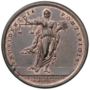 Papal Medals - Benedetto XIV (1740-1758). Medaglia 1755 An. XVI. ...