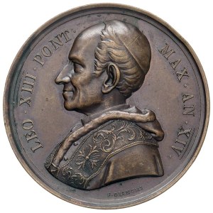 Papal Medals - Leone XIII (1878-1903). Medaglia 1891 An. XIV opus...