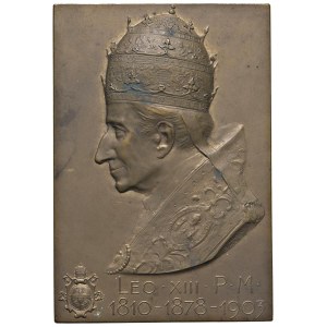 Papal Medals - Leone XIII (1878-1903). Placchetta 1903. Per la mo...