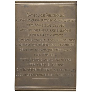 Papal Medals - Leone XIII (1878-1903). Placchetta 1903. Per la mo...