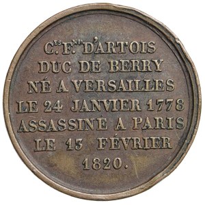 World Medals - FRANCIA. Carlo Ferdinando di Borbone. Duca di Berr...