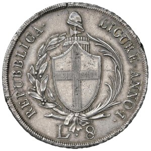 Italian Coins - GENOVA. Repubblica Ligure (1798-1805). 8 Lire 1798...