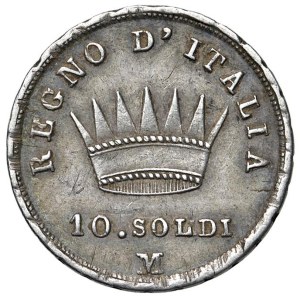 Italian Coins - MILANO. Napoleone I (1805-1814). 10 soldi 1812. AG...