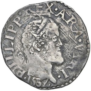 Italian Coins - NAPOLI. Filippo II di Spagna (1554-1598). Mezzo Ca...