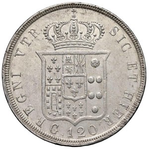 Monety włoskie – NEAPOL. Ferdynand II z dynastii Burbonów (1830–1859). 120 ...