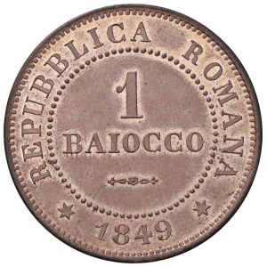 Italian Coins - ROME. Second Roman Republic (1848–1849). 1 bai...