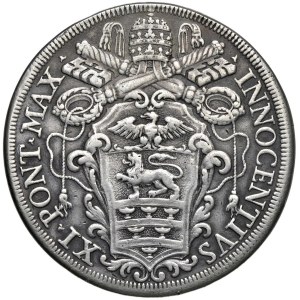 Pièces italiennes - ÉTAT PONTIFICAL. Innocent XI (1676-1689). Piastr...