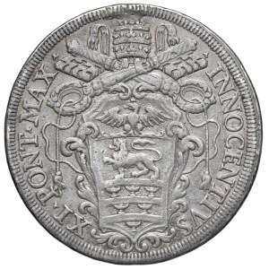 Italian Coins - PAPAL STATES. Innocent XI (1676–1689). Piastr...